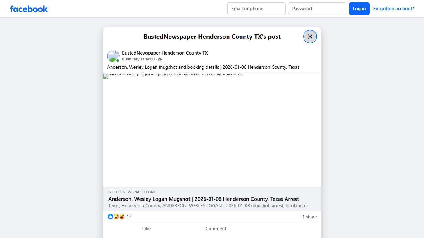 Anderson, Wesley... - BustedNewspaper Henderson County TX | Facebook