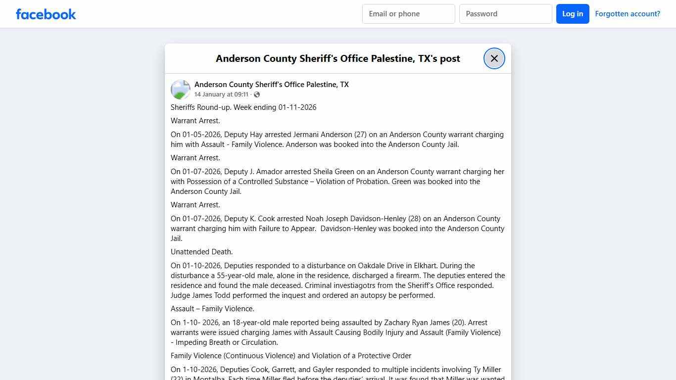 Sheriffs... - Anderson County Sheriff's Office Palestine, TX | Facebook